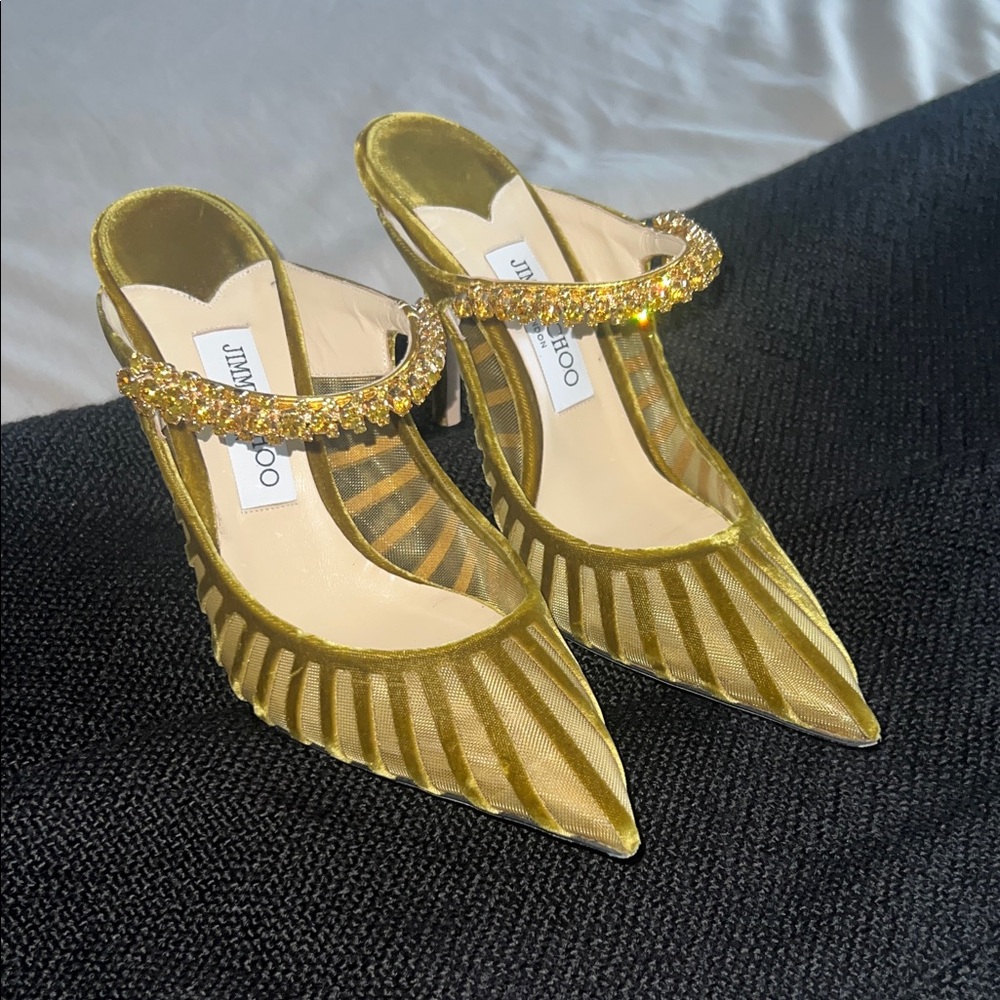 Jimmy Choo Glittering Gold Heels